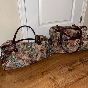 Floral Tapestry Women Bag Set